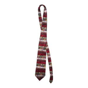 Tabasco Novelty Silk Neck Tie Caroling Holiday Bottles EUC